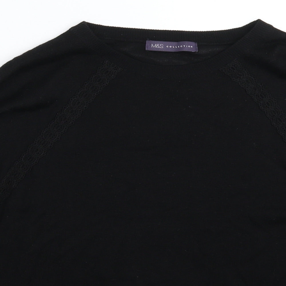 Marks and Spencer Womens Black  Knit Pullover Jumper Size M