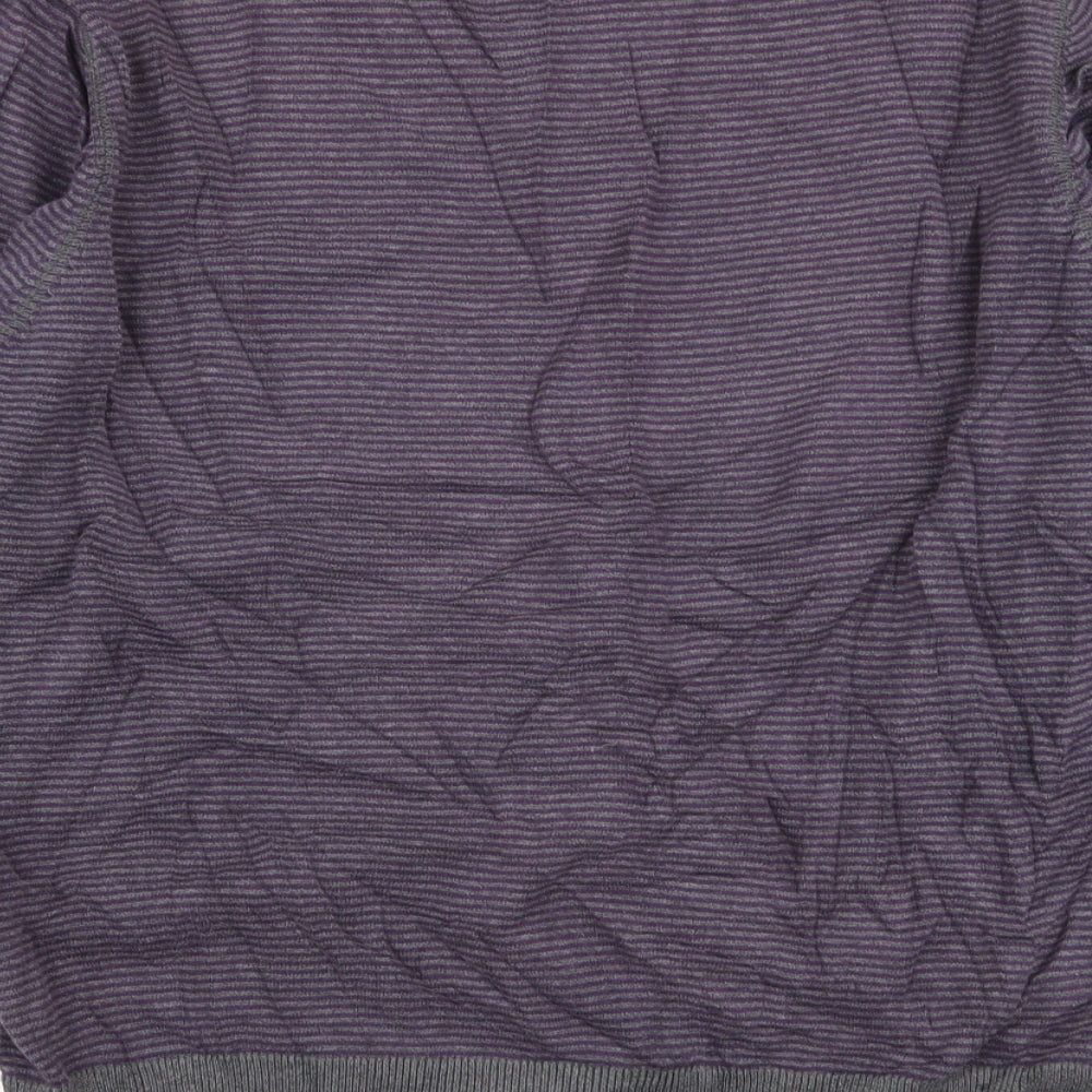 rice-37 Mens Multicoloured Striped  Pullover Jumper Size L