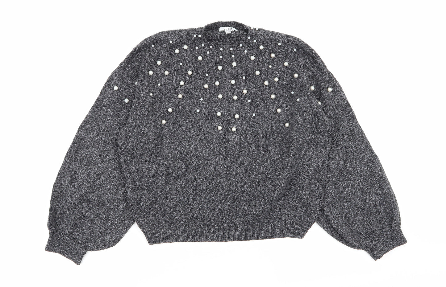 Jennyfer Womens Grey Polka Dot  Pullover Jumper Size 6