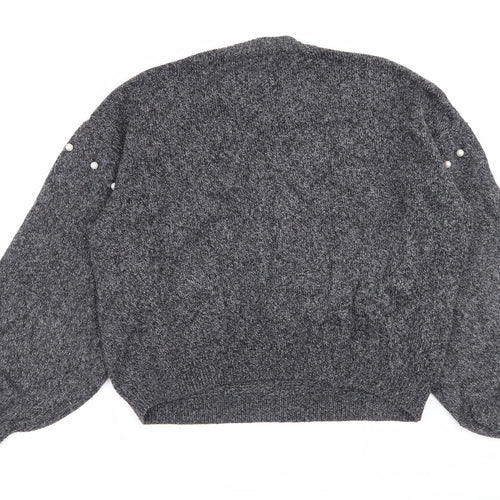 Jennyfer Womens Grey Polka Dot  Pullover Jumper Size 6