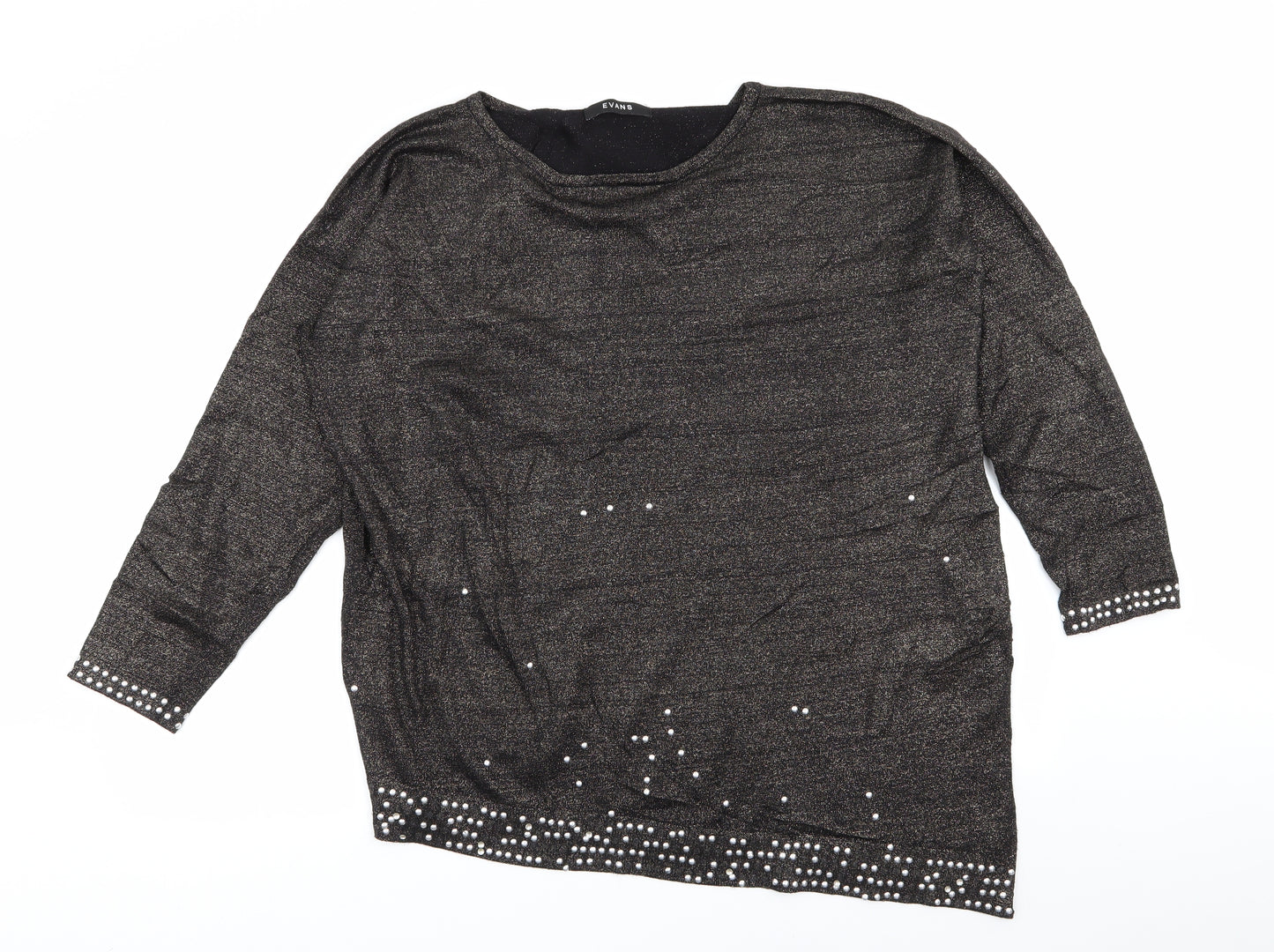 Evans Womens Multicoloured Geometric  Pullover Jumper Size 20