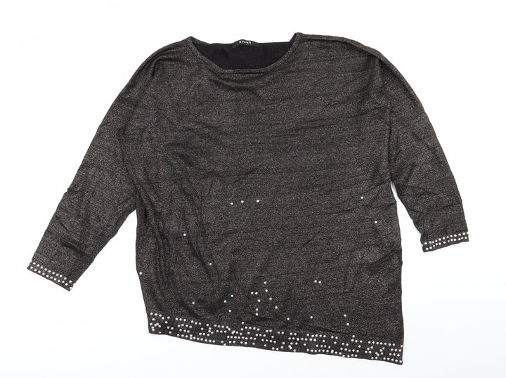 Evans Womens Multicoloured Geometric Pullover Jumper Size 20