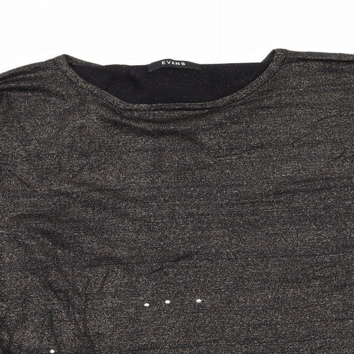 Evans Womens Multicoloured Geometric  Pullover Jumper Size 20