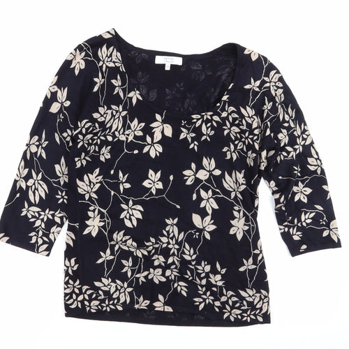Debenhams Womens Blue Floral  Pullover Jumper Size 10