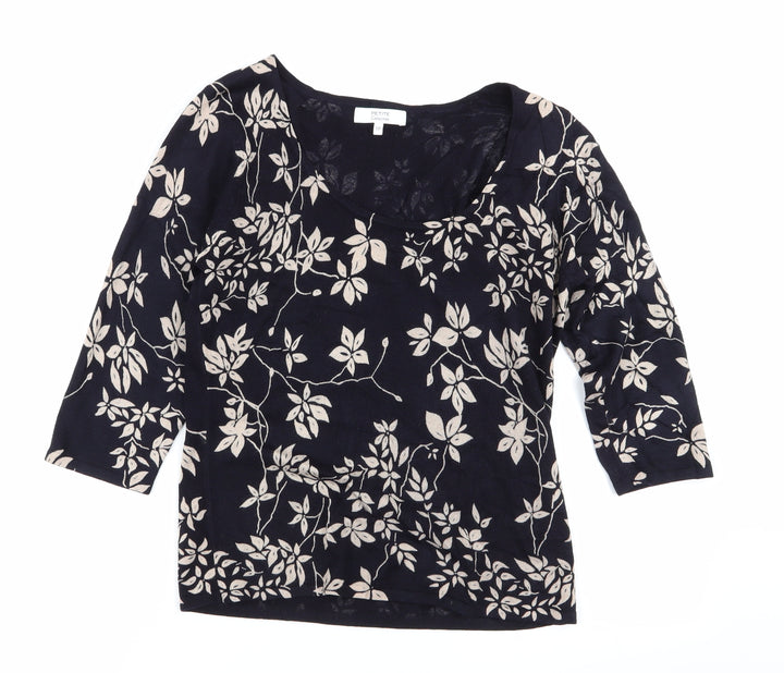 Debenhams Womens Blue Floral  Pullover Jumper Size 10