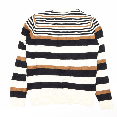 Cedar Wood State Mens Multicoloured Striped  Pullover Jumper Size M