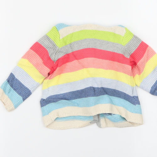 Gap Boys Multicoloured Striped  Cardigan Jumper Size 3-6 Months