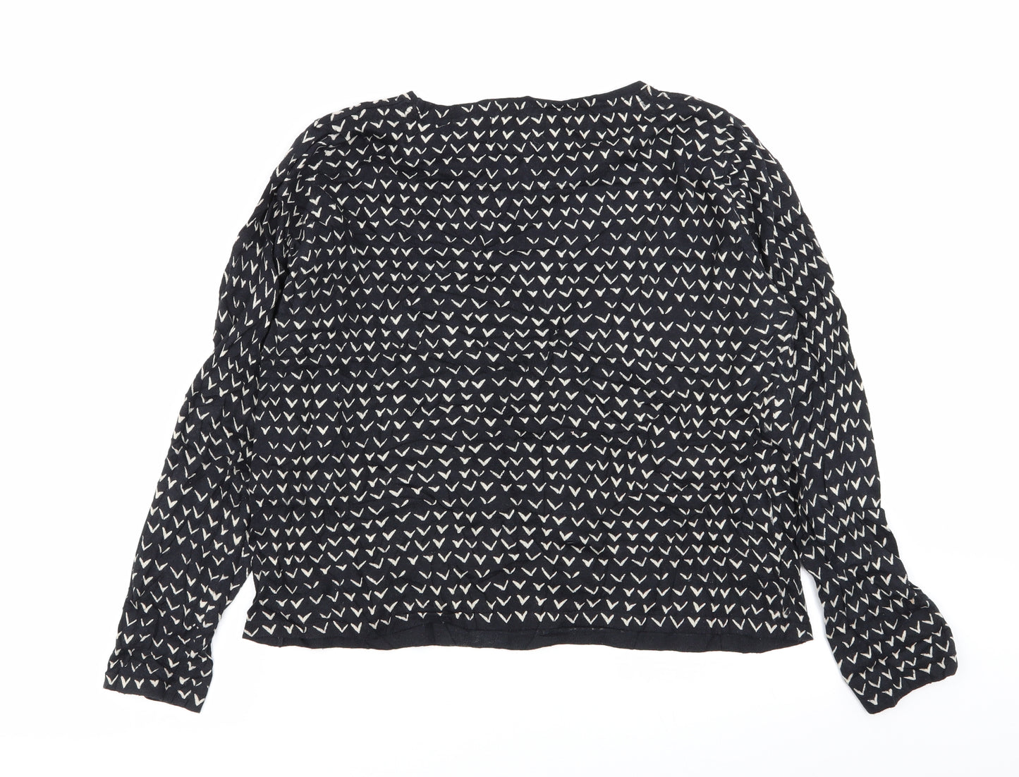 NEXT Womens Black Geometric  Pullover Jumper Size 14