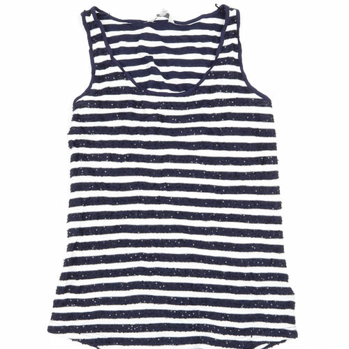 NEXT Womens Multicoloured Striped  Basic Tank Size 10