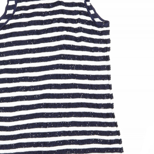 NEXT Womens Multicoloured Striped  Basic Tank Size 10