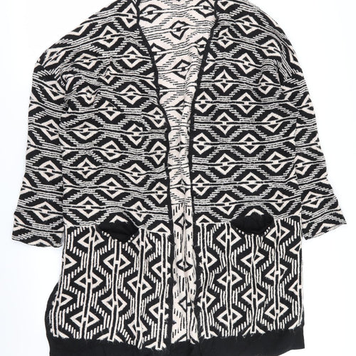 nect Womens Multicoloured Geometric  Cardigan Jumper Size L