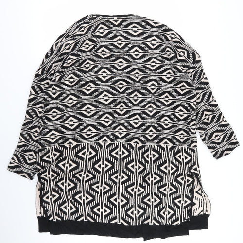 nect Womens Multicoloured Geometric  Cardigan Jumper Size L