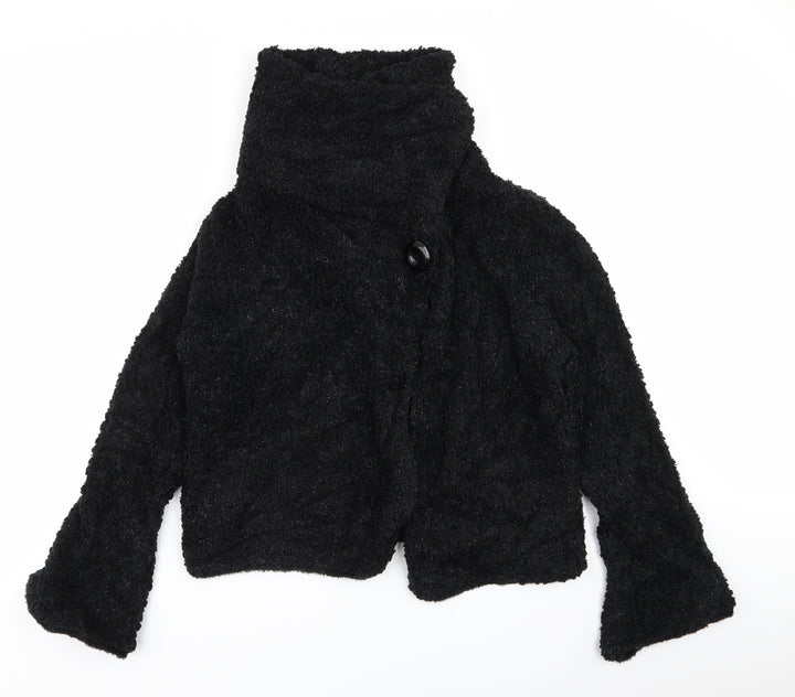 Roman Womens Black Overcoat Coat Size M