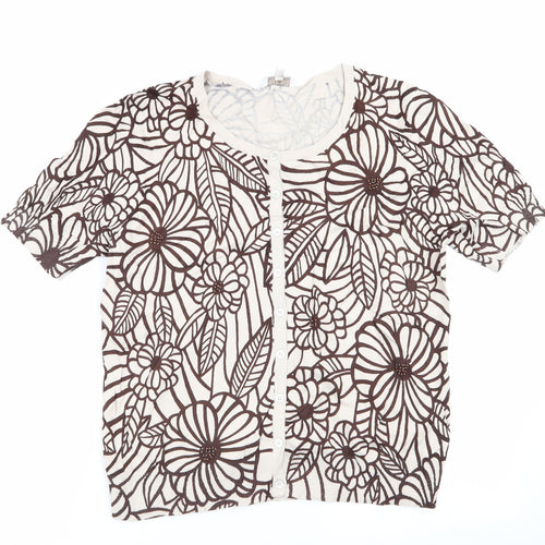 CC Womens Multicoloured Floral  Cardigan Jumper Size L