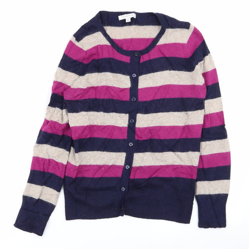 Deane & White Womens Multicoloured Striped  Cardigan Jumper Size 14