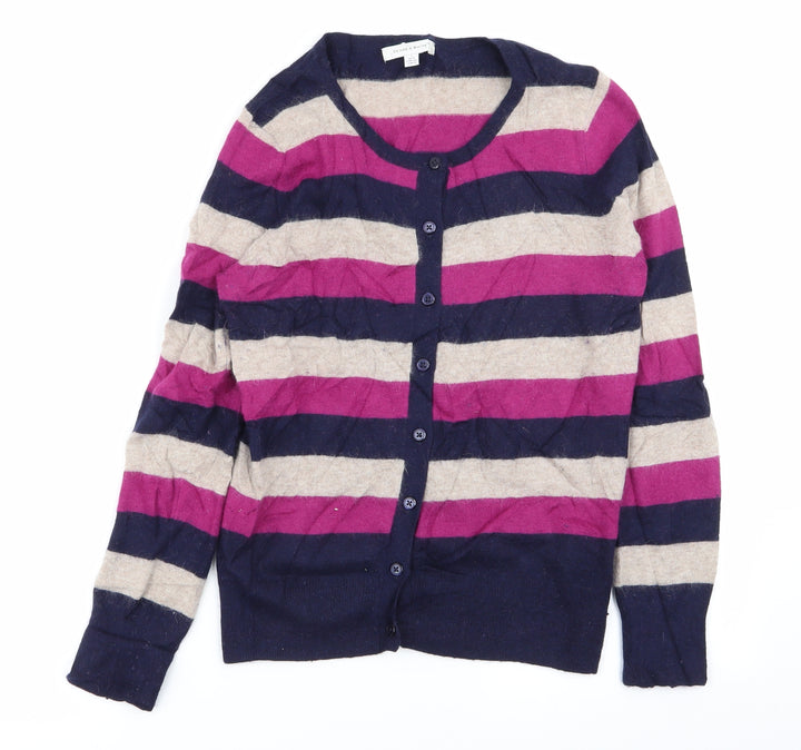 Deane & White Womens Multicoloured Striped Cardigan Jumper Size 14
