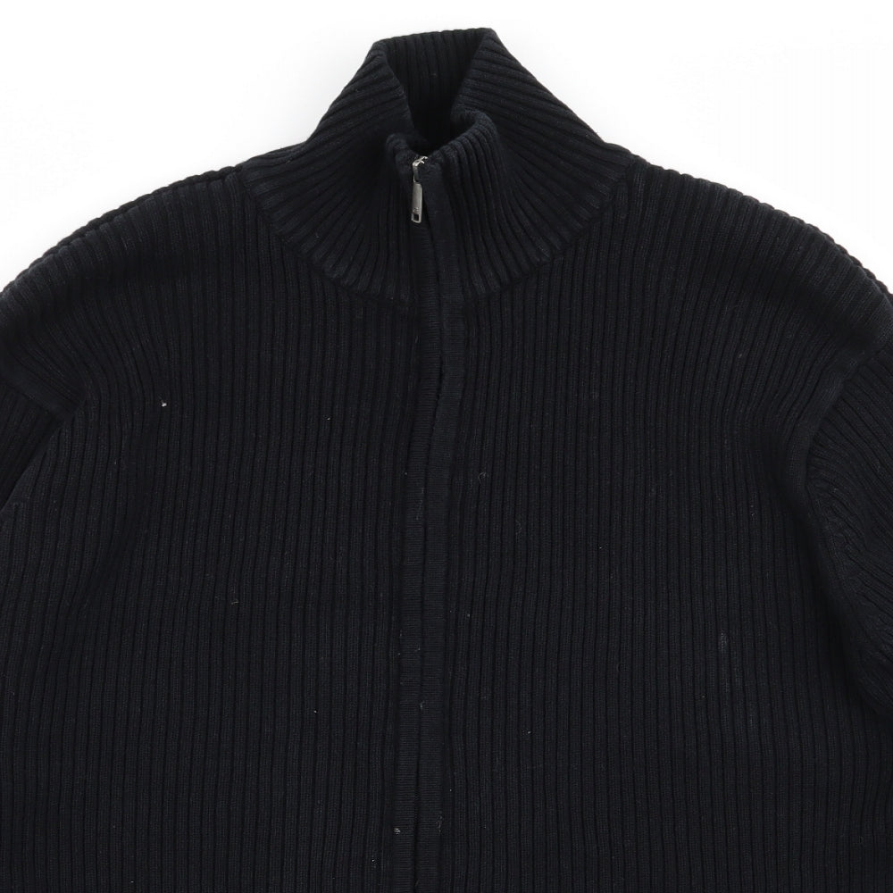 Preworn Mens Black   Full Zip Jumper Size 2XL