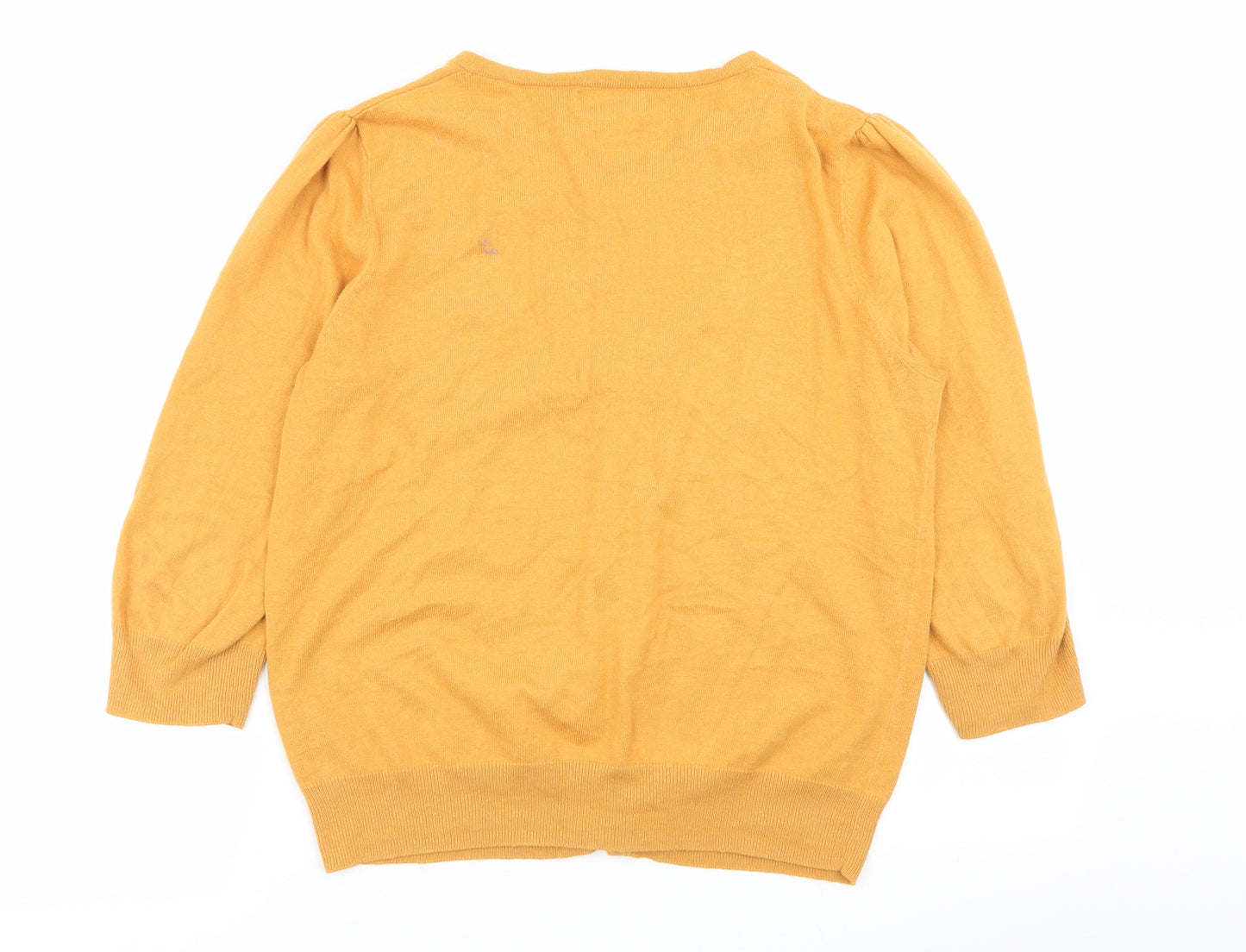 NEXT Womens Yellow   Cardigan Jumper Size 14