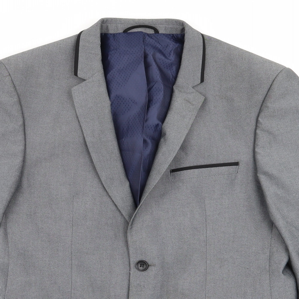 burton menswear Mens Grey   Jacket Blazer Size 40