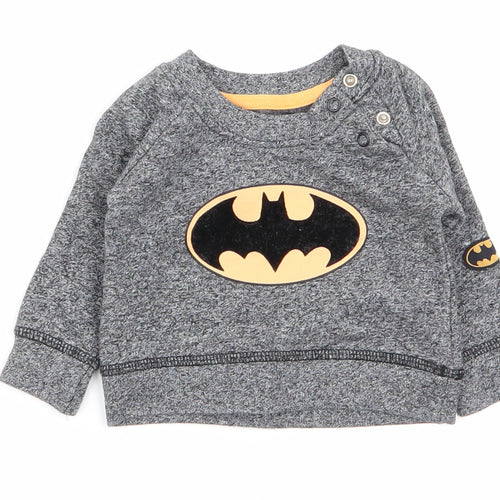 Batman Baby Grey   Pullover Jumper Size 0-3 Months