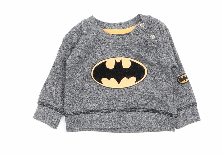 Batman Baby Grey   Pullover Jumper Size 0-3 Months