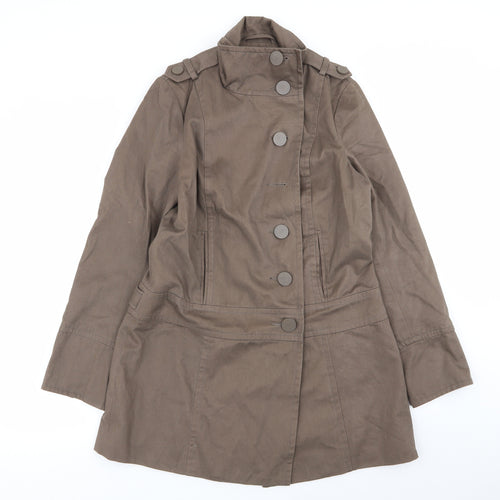 New Look Womens Brown   Overcoat Coat Size 12