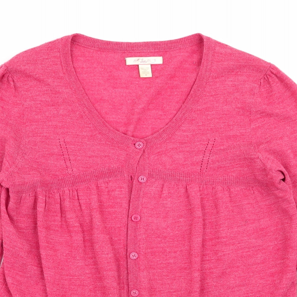 Lux Womens Red   Cardigan Jumper Size M