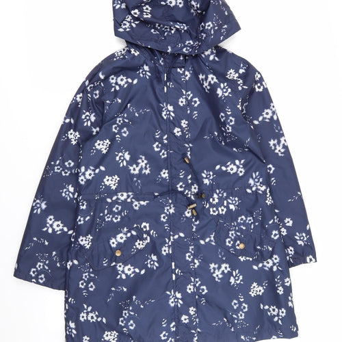 Peacocks Womens Blue Floral  Jacket Coat Size 12