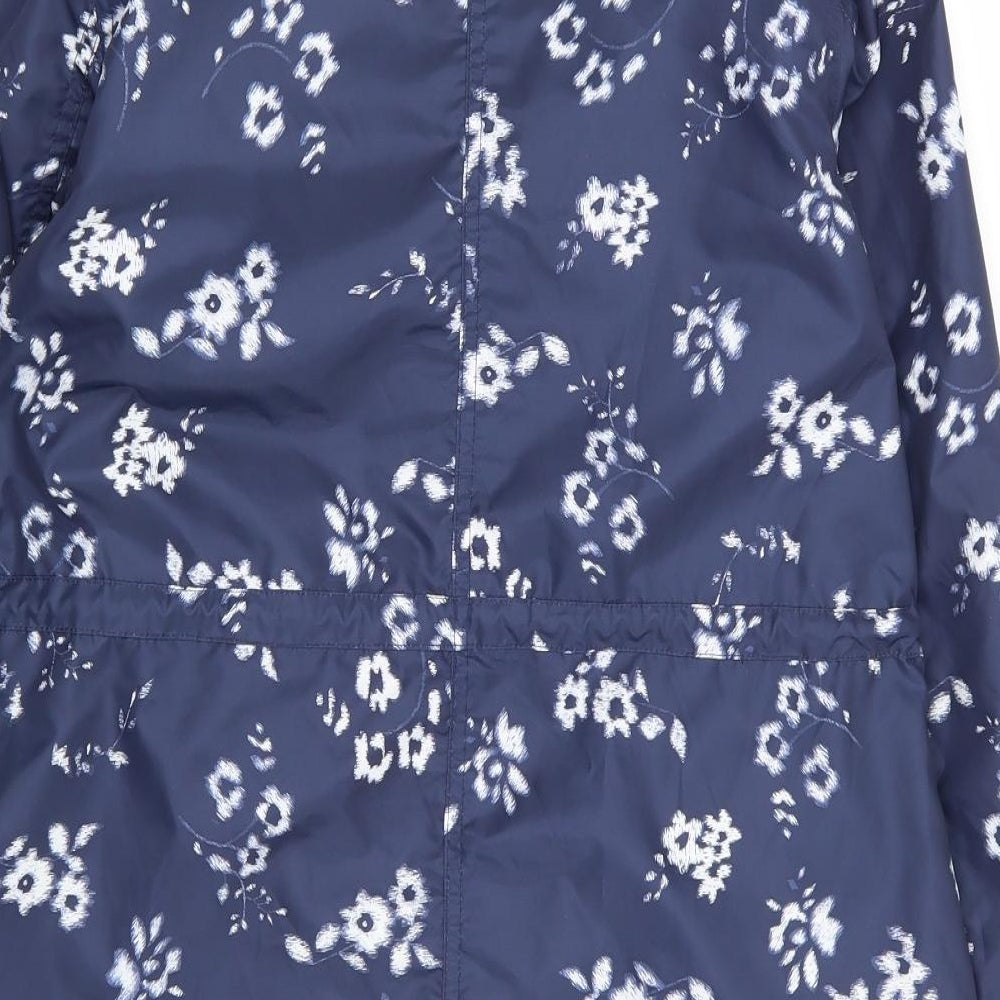 Peacocks Womens Blue Floral  Jacket Coat Size 12