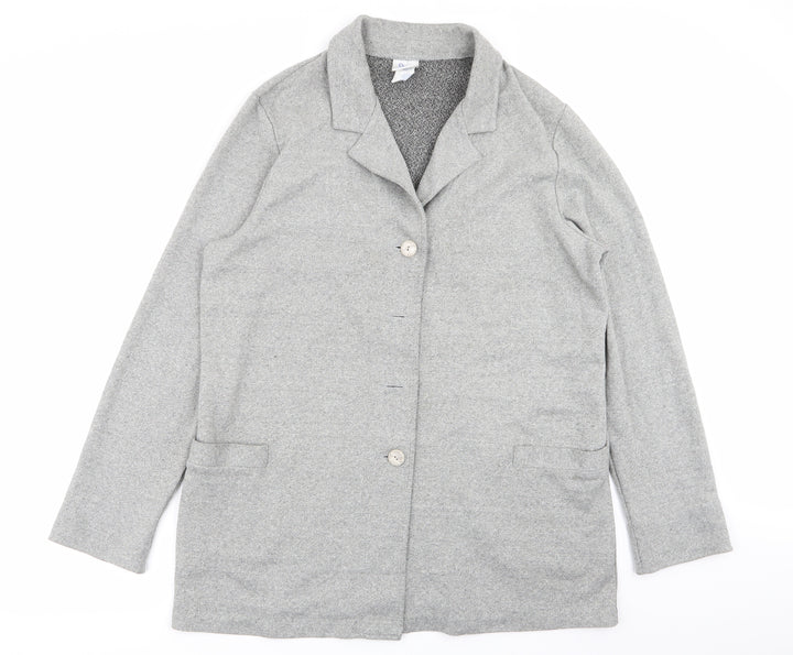 Preworn Womens Grey Overcoat Coat Size XL