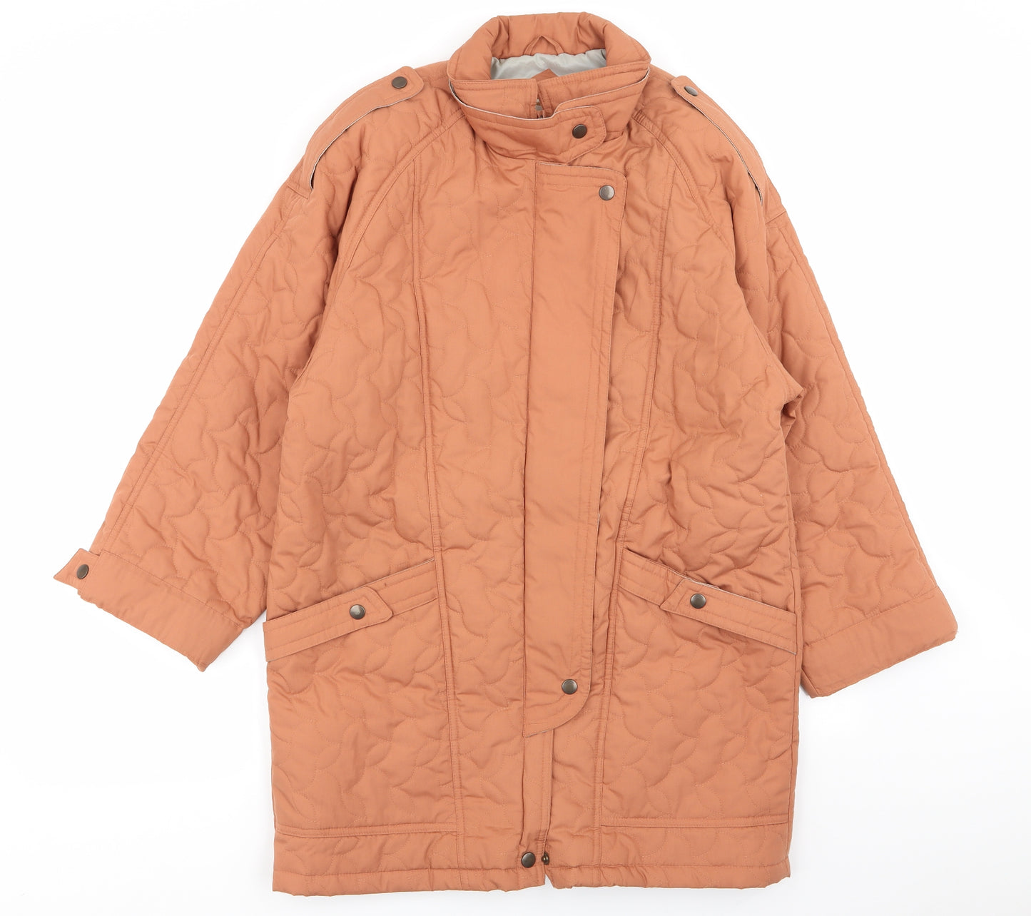 ELEMENTS Womens Orange   Overcoat Coat Size 10