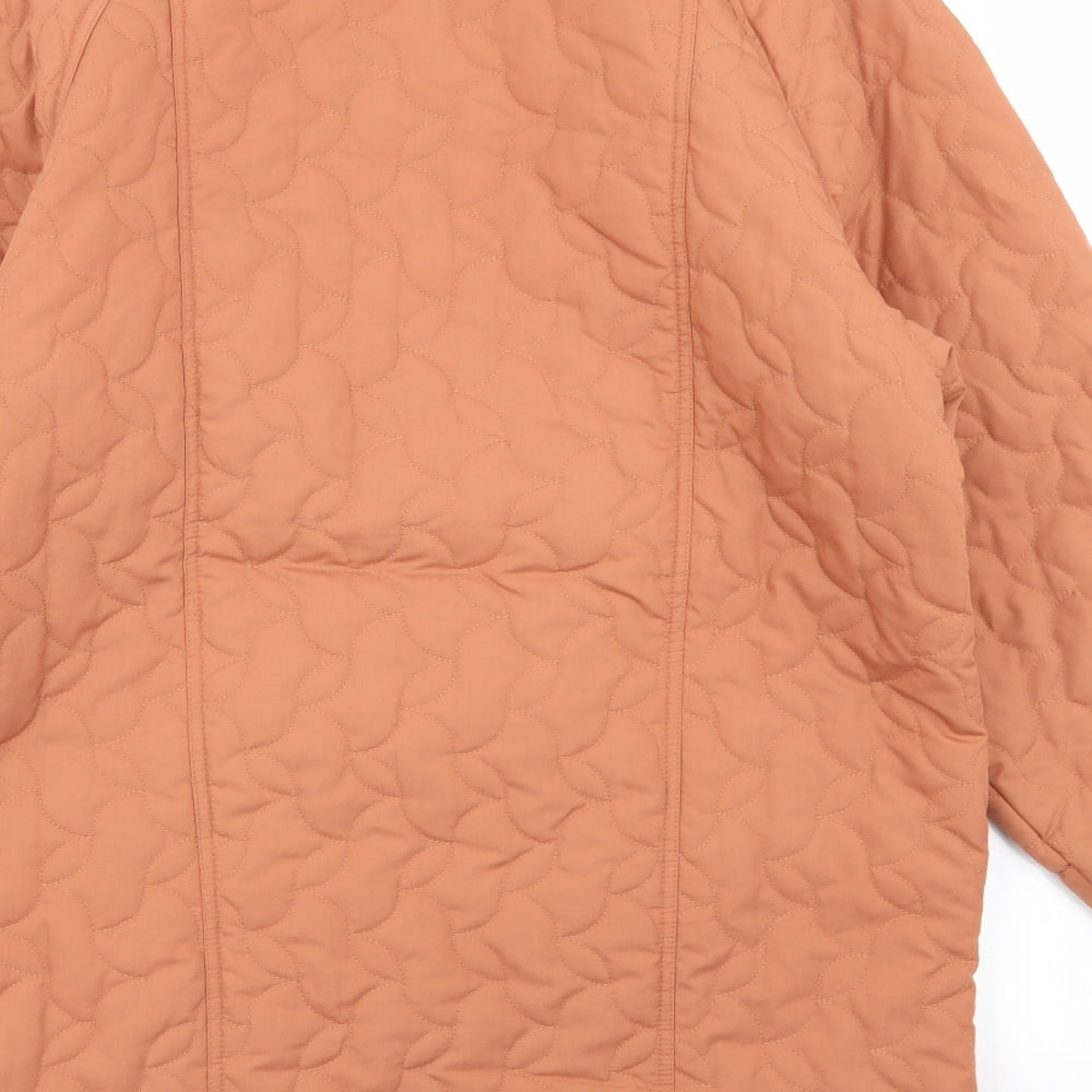 ELEMENTS Womens Orange   Overcoat Coat Size 10