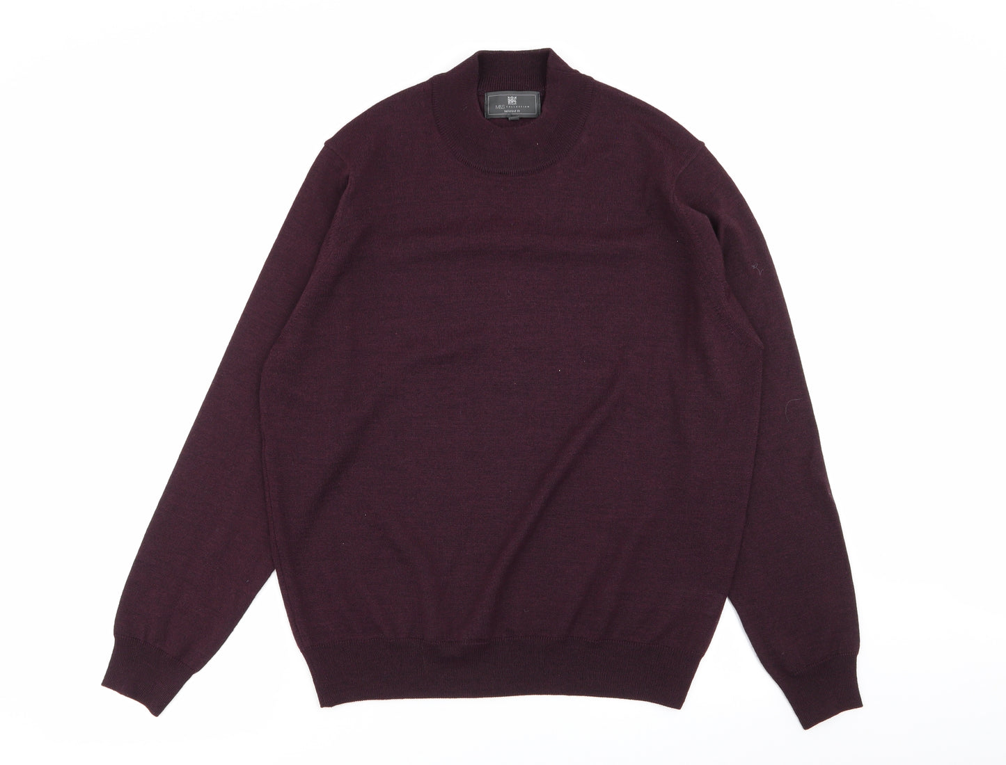 M&S Mens Purple   Pullover Jumper Size L