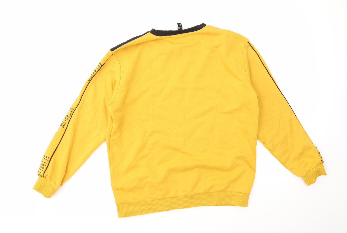 New Look Girls Yellow Geometric  Pullover Jumper Size 14-15 Years