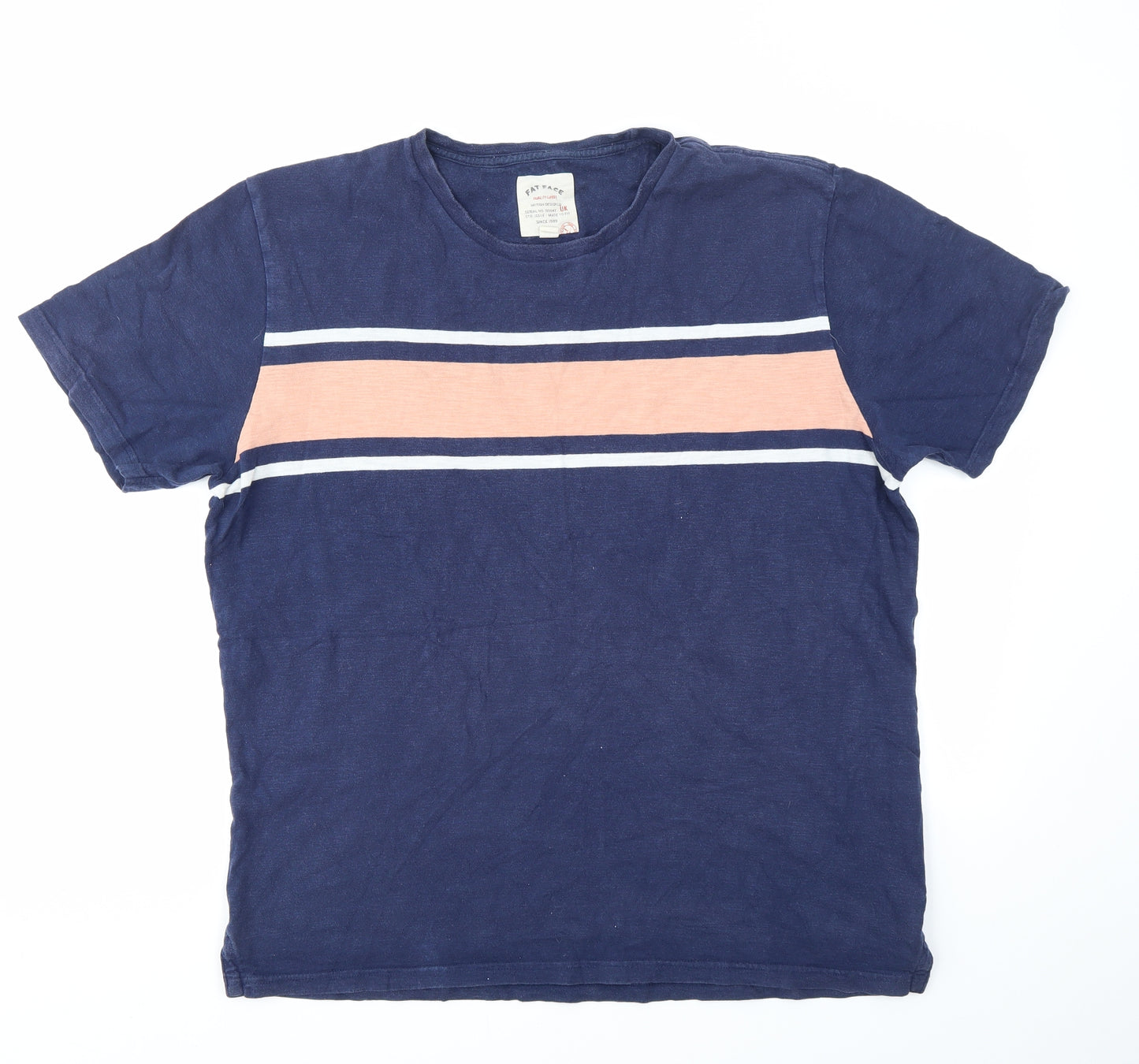 FAT FACE  Mens Blue Geometric   T-Shirt Size XL