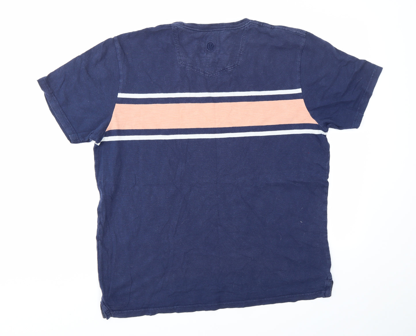 FAT FACE  Mens Blue Geometric   T-Shirt Size XL