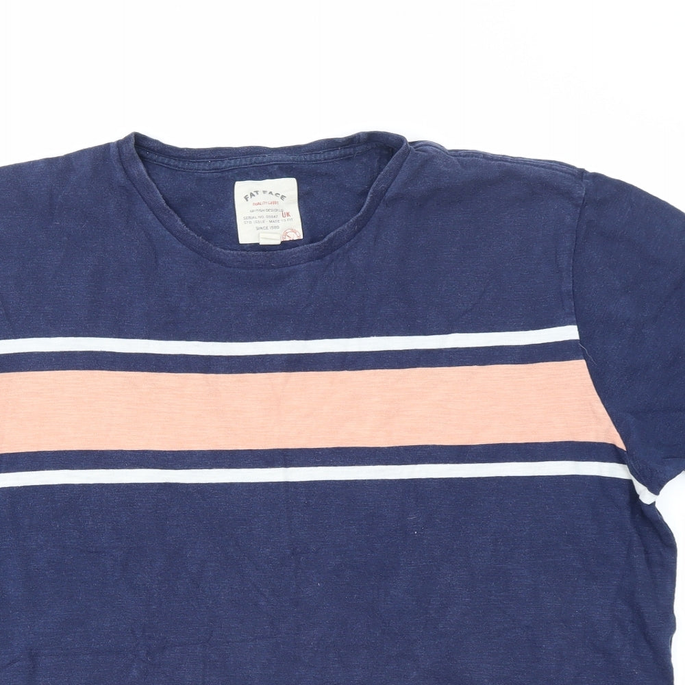 FAT FACE  Mens Blue Geometric   T-Shirt Size XL