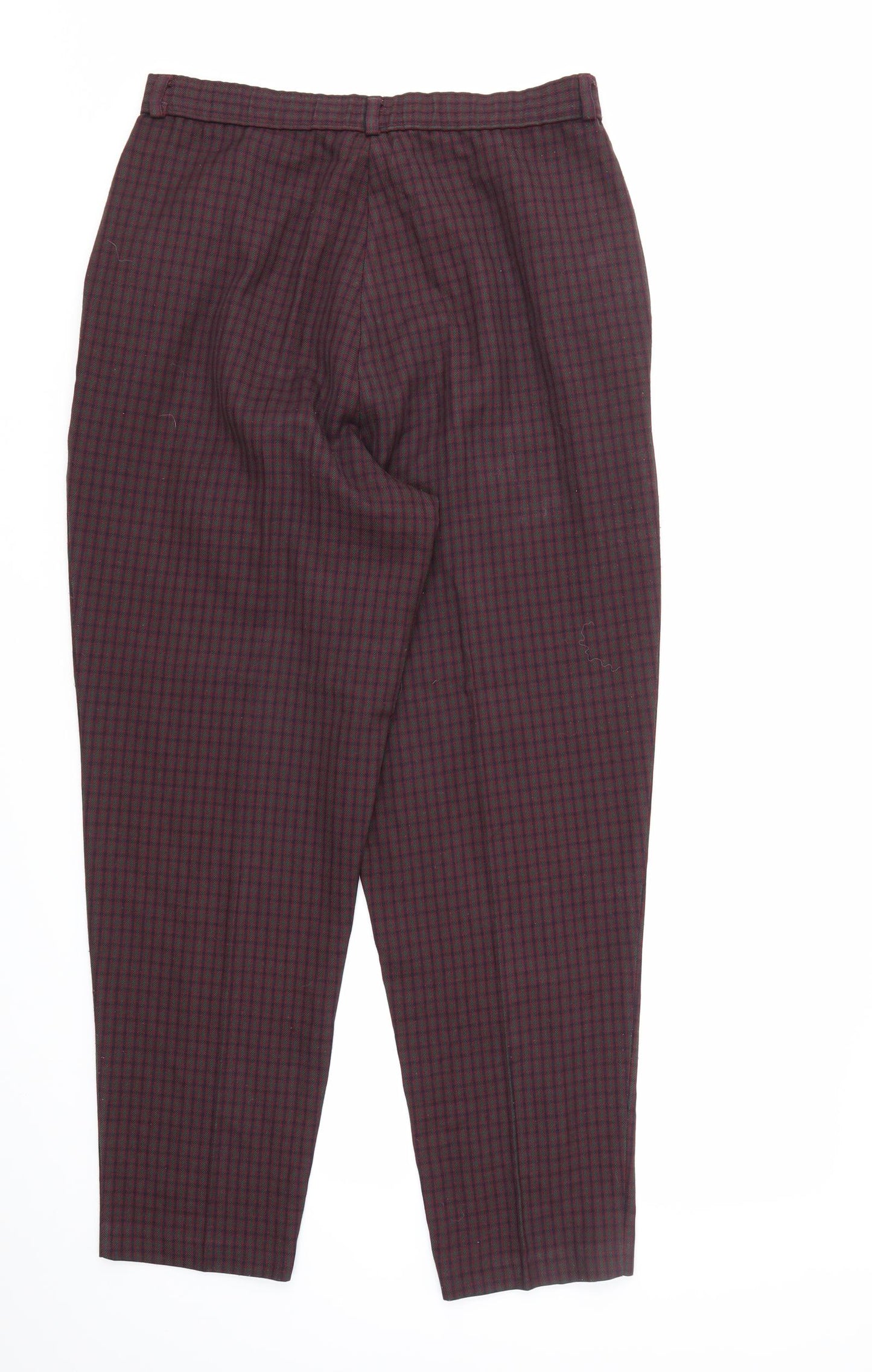 BHS Womens Purple Check  Trousers  Size 14 L27 in