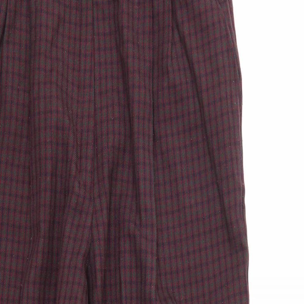 BHS Womens Purple Check  Trousers  Size 14 L27 in