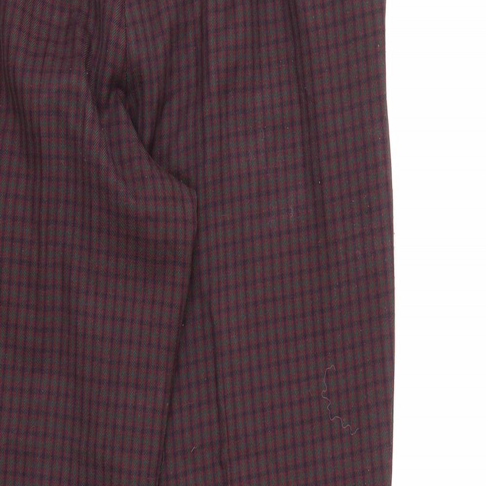 BHS Womens Purple Check  Trousers  Size 14 L27 in