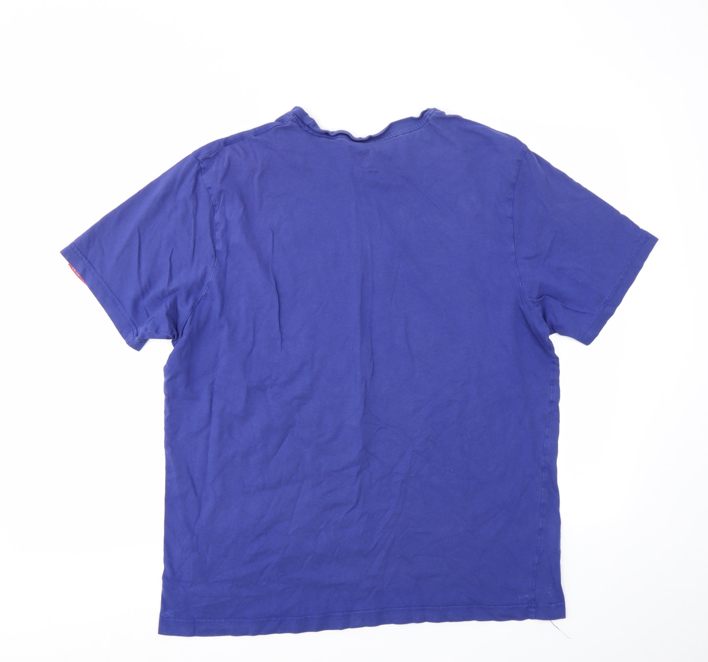 Hot Tuna Mens Blue Geometric   T-Shirt Size L