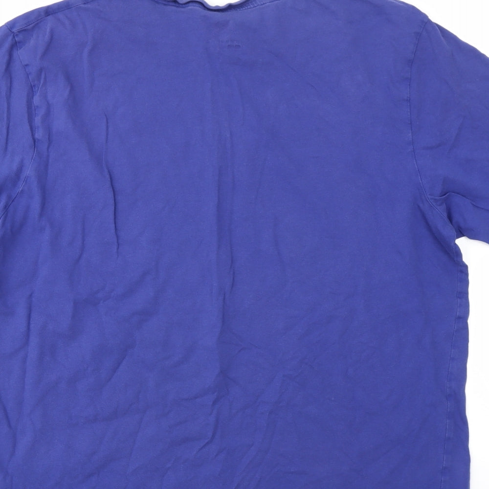 Hot Tuna Mens Blue Geometric   T-Shirt Size L