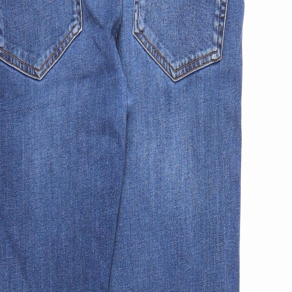 NEXT Mens Blue Houndstooth  Straight Jeans Size 34 in L31 in