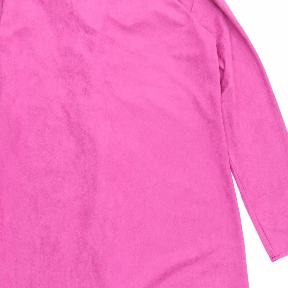 PRETTY LITTLE THING   Womens Pink Houndstooth  Fit & Flare  Size 16