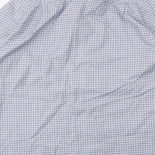 M&S Mens Blue Striped   Dress Shirt Size 16.5