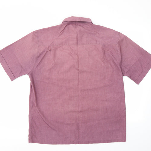 George Mens Purple    Dress Shirt Size L