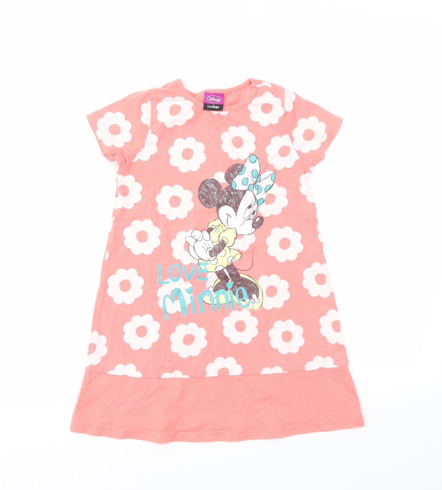 George Girls Pink Geometric  Fit & Flare  Size 3-4 Years