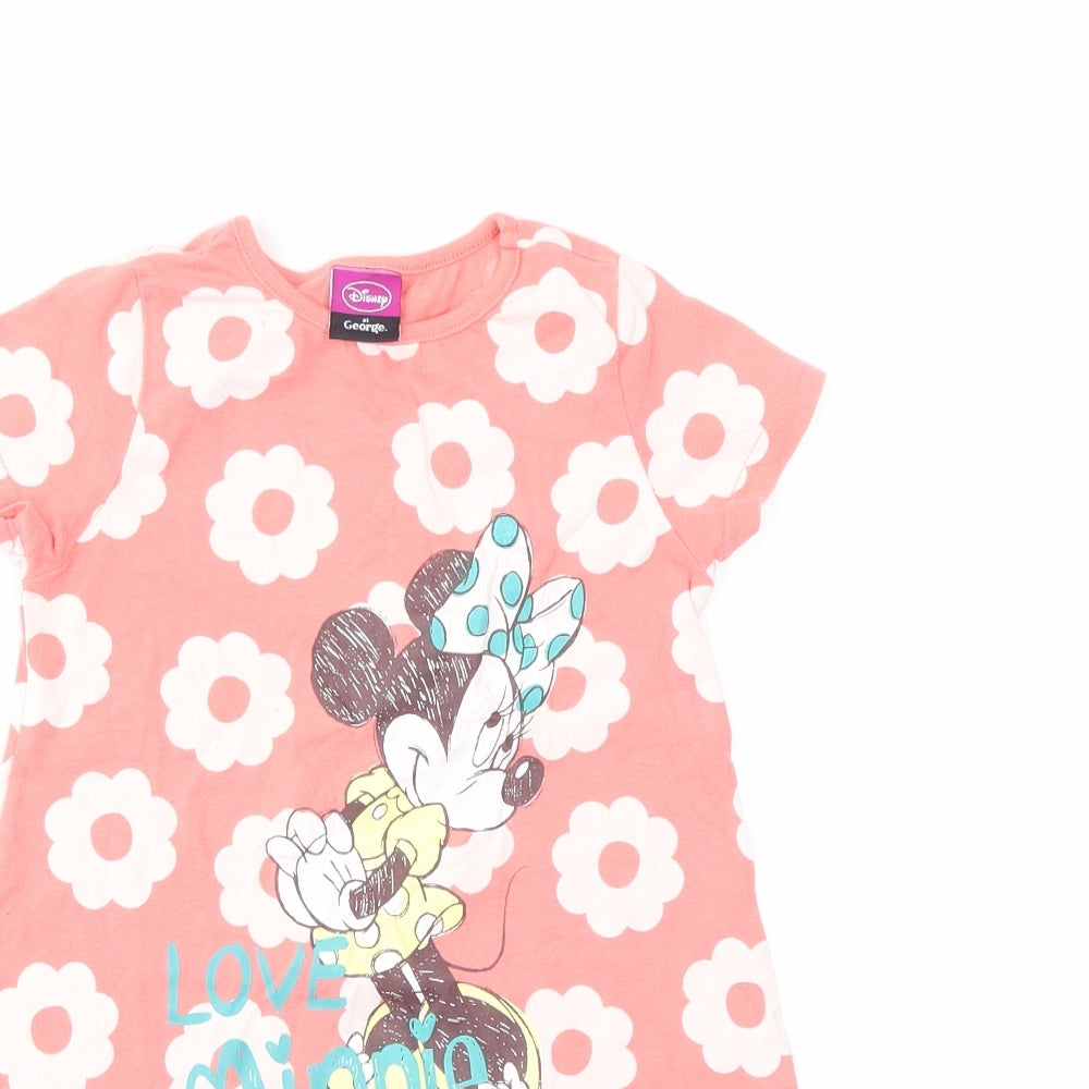 George Girls Pink Geometric  Fit & Flare  Size 3-4 Years