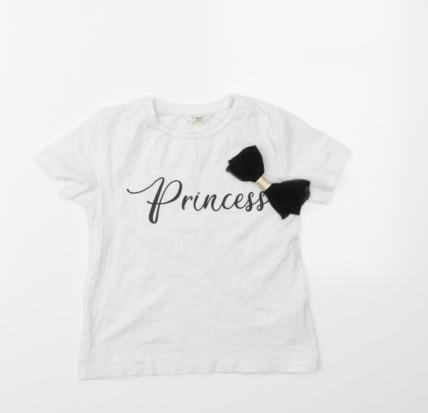 RIVER ISLAND  Girls White   Basic T-Shirt Size 4-5 Years