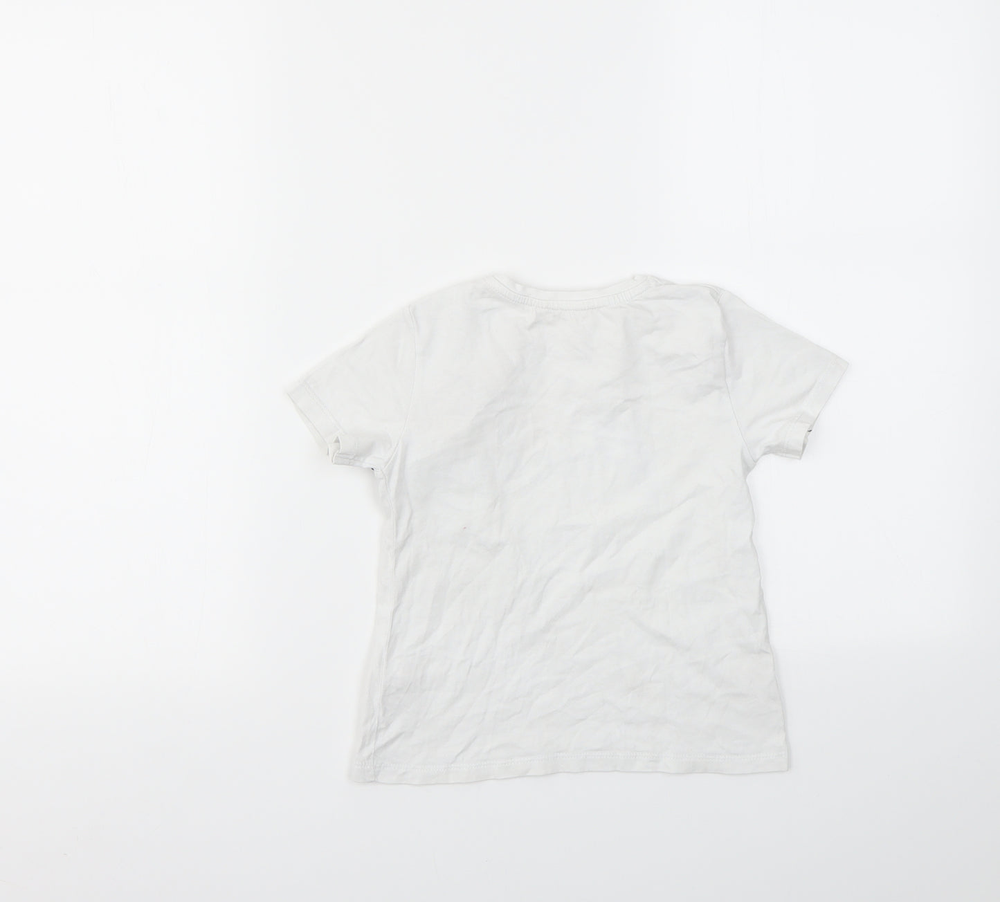 RIVER ISLAND  Girls White   Basic T-Shirt Size 4-5 Years